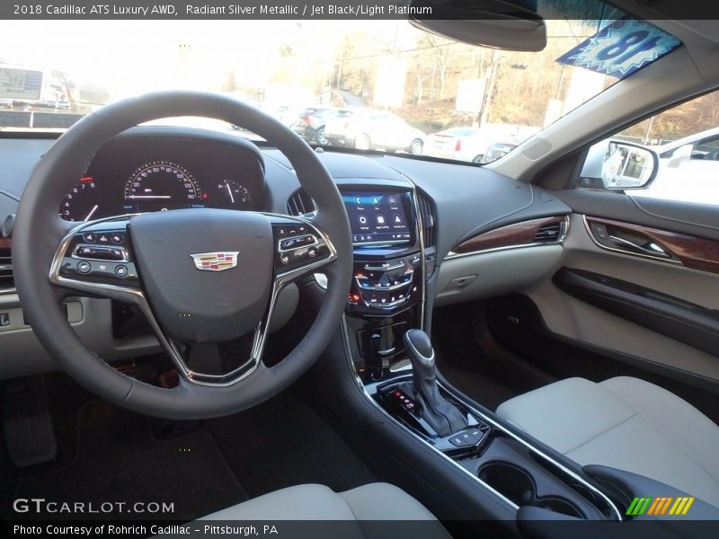 Radiant Silver Metallic / Jet Black/Light Platinum 2018 Cadillac ATS Luxury AWD
