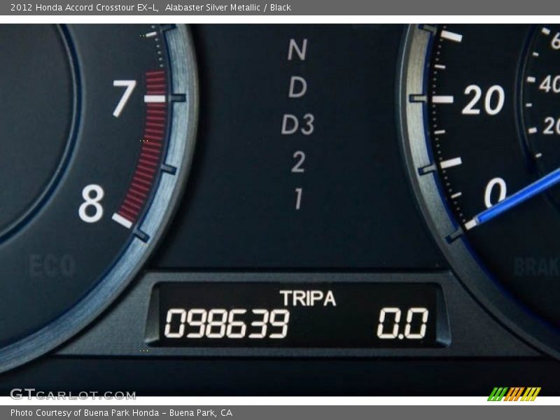 Alabaster Silver Metallic / Black 2012 Honda Accord Crosstour EX-L