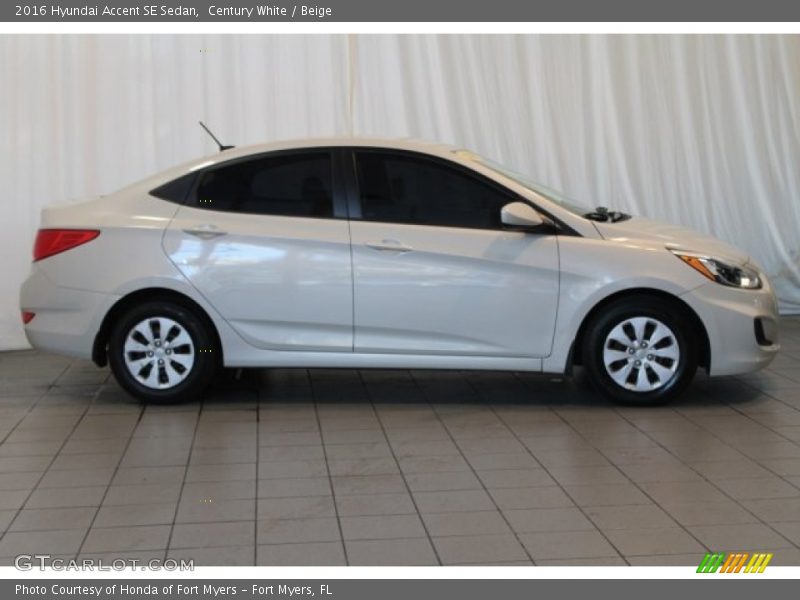 Century White / Beige 2016 Hyundai Accent SE Sedan