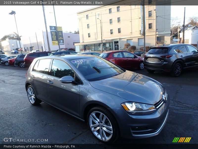 Platinum Gray Metallic / Black 2015 Volkswagen Golf 4 Door 1.8T S