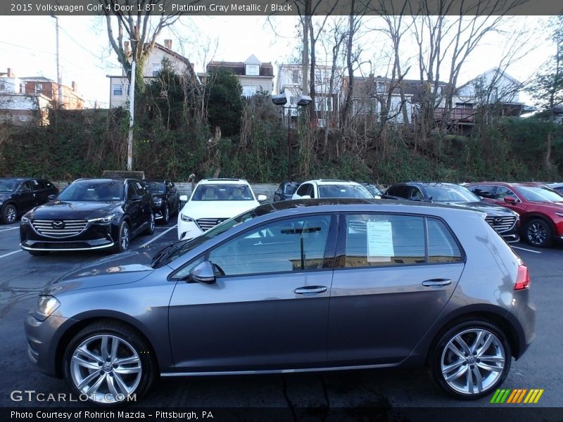Platinum Gray Metallic / Black 2015 Volkswagen Golf 4 Door 1.8T S