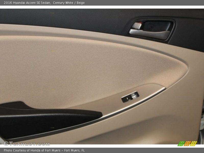 Century White / Beige 2016 Hyundai Accent SE Sedan