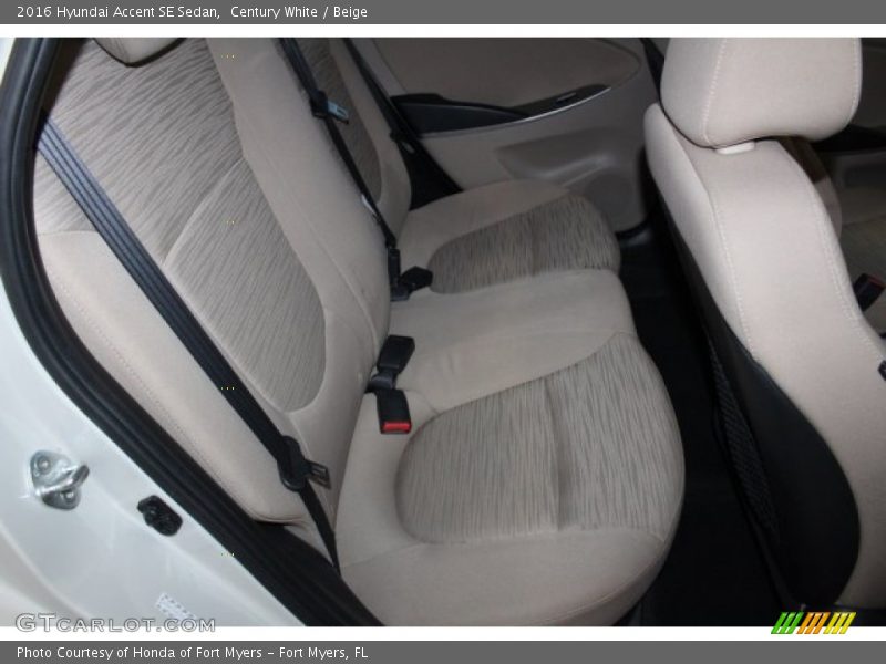 Century White / Beige 2016 Hyundai Accent SE Sedan