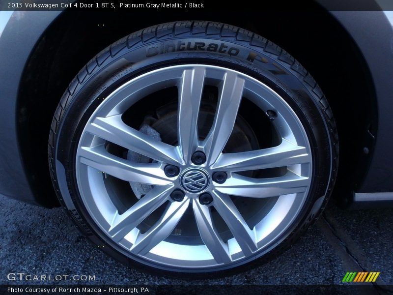 Platinum Gray Metallic / Black 2015 Volkswagen Golf 4 Door 1.8T S