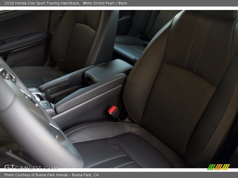 White Orchid Pearl / Black 2018 Honda Civic Sport Touring Hatchback