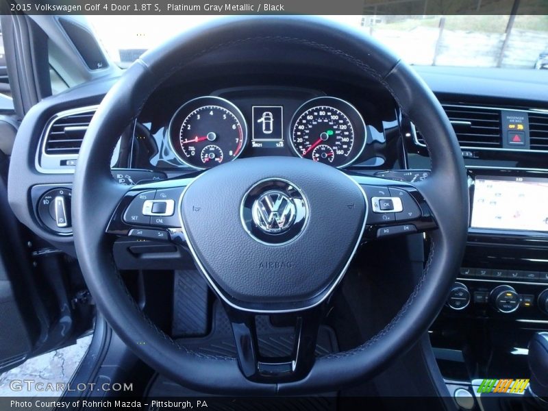 Platinum Gray Metallic / Black 2015 Volkswagen Golf 4 Door 1.8T S