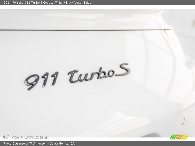White / Black/Luxor Beige 2014 Porsche 911 Turbo S Coupe
