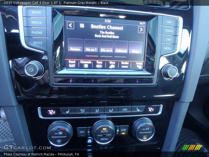 Platinum Gray Metallic / Black 2015 Volkswagen Golf 4 Door 1.8T S