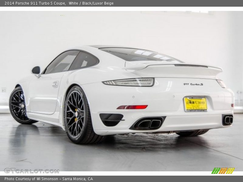 White / Black/Luxor Beige 2014 Porsche 911 Turbo S Coupe