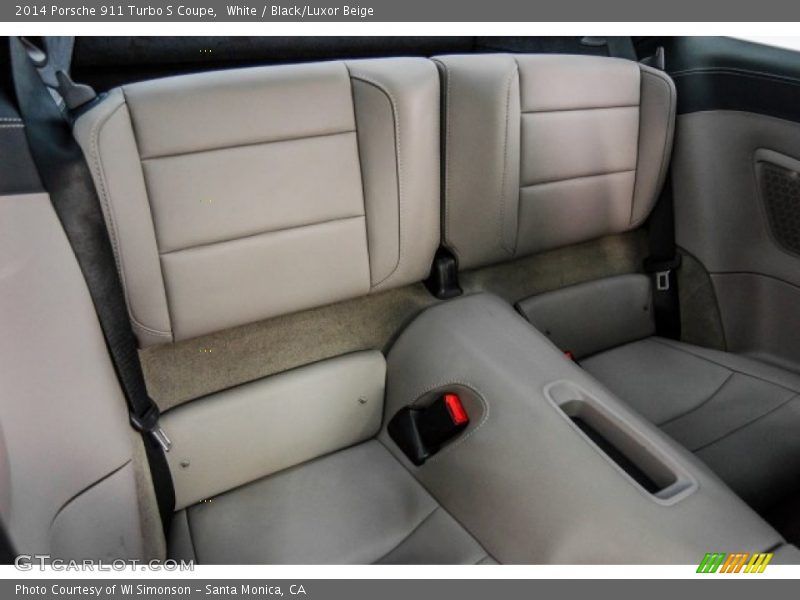 White / Black/Luxor Beige 2014 Porsche 911 Turbo S Coupe