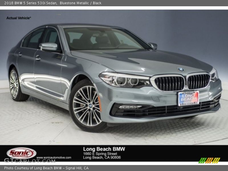 Bluestone Metallic / Black 2018 BMW 5 Series 530i Sedan