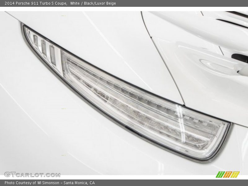 White / Black/Luxor Beige 2014 Porsche 911 Turbo S Coupe