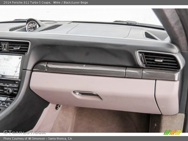 White / Black/Luxor Beige 2014 Porsche 911 Turbo S Coupe