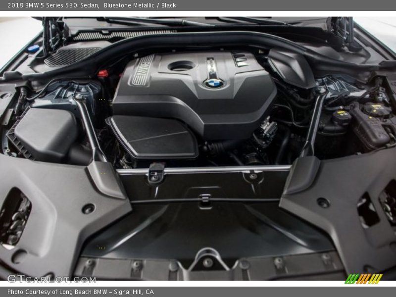Bluestone Metallic / Black 2018 BMW 5 Series 530i Sedan