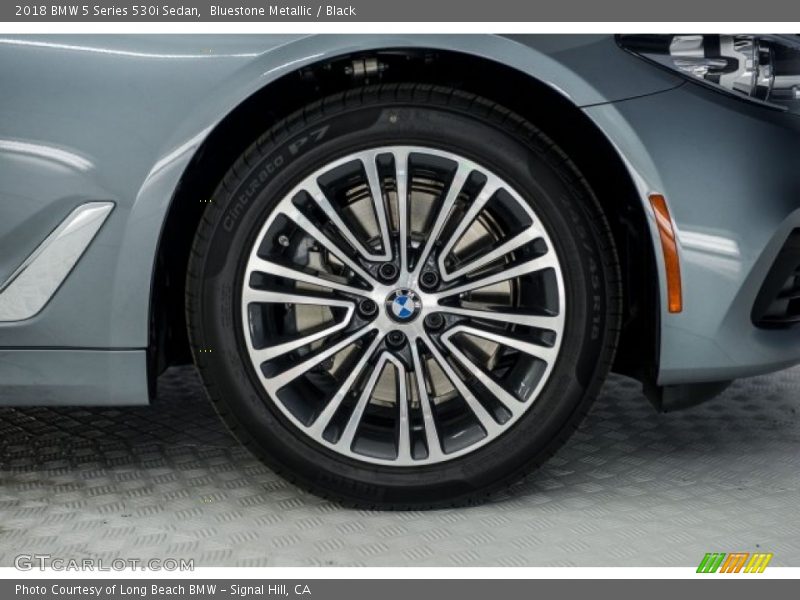 Bluestone Metallic / Black 2018 BMW 5 Series 530i Sedan