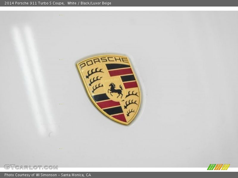 White / Black/Luxor Beige 2014 Porsche 911 Turbo S Coupe