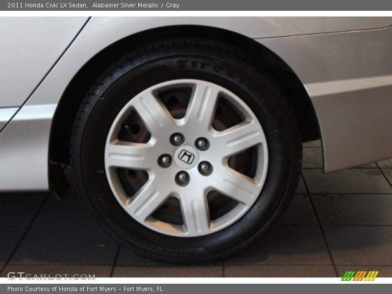 Alabaster Silver Metallic / Gray 2011 Honda Civic LX Sedan