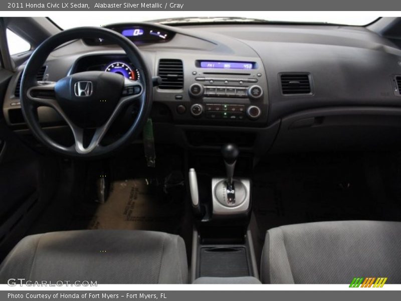 Alabaster Silver Metallic / Gray 2011 Honda Civic LX Sedan