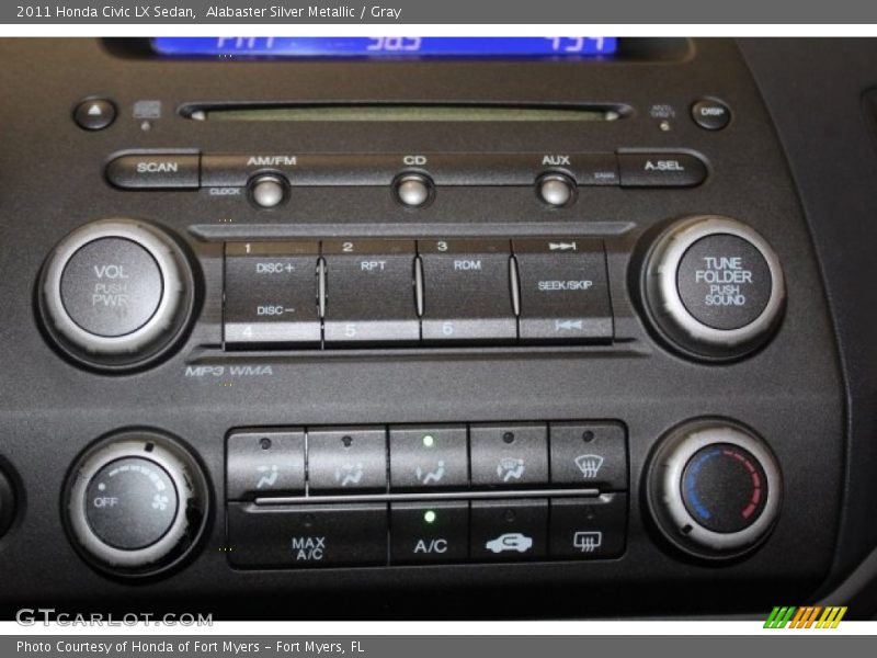 Alabaster Silver Metallic / Gray 2011 Honda Civic LX Sedan