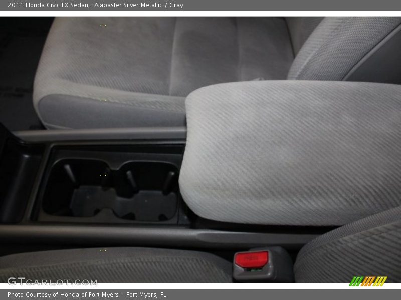 Alabaster Silver Metallic / Gray 2011 Honda Civic LX Sedan