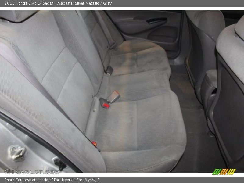 Alabaster Silver Metallic / Gray 2011 Honda Civic LX Sedan