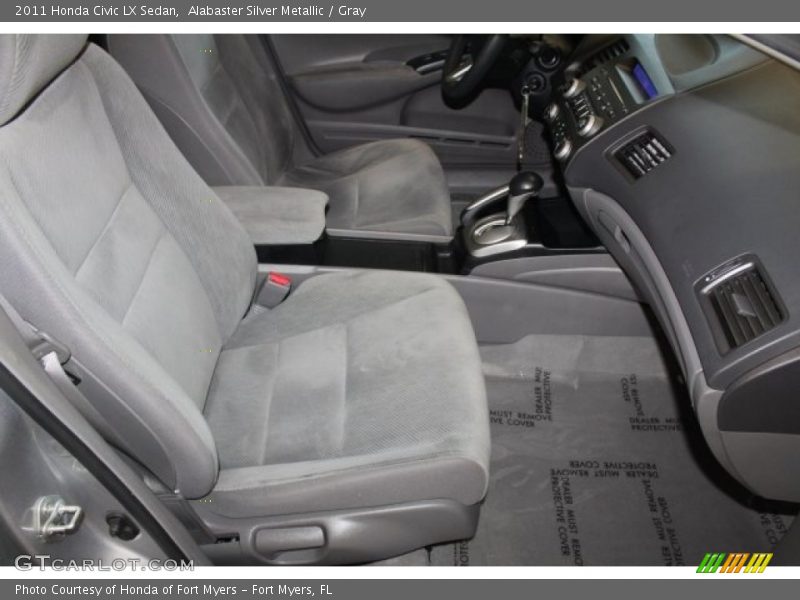 Alabaster Silver Metallic / Gray 2011 Honda Civic LX Sedan