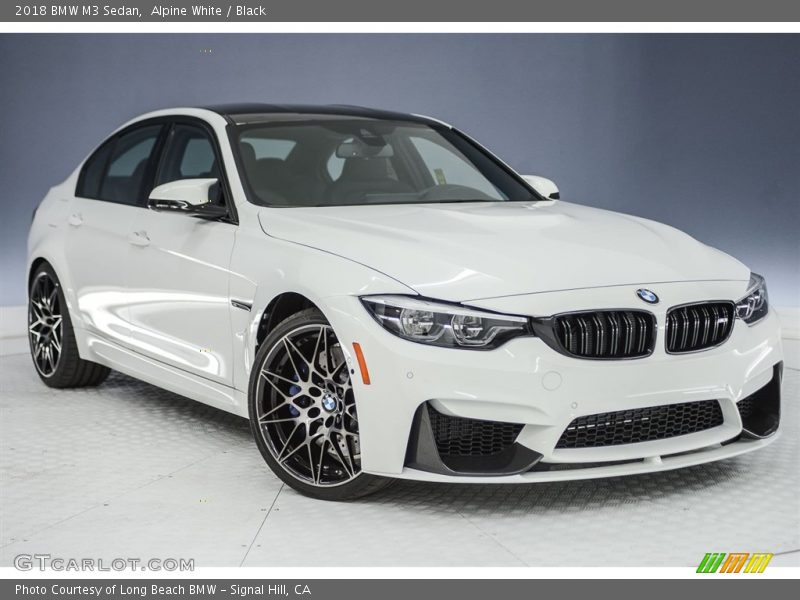 Alpine White / Black 2018 BMW M3 Sedan