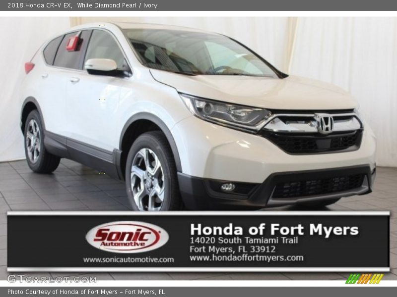 White Diamond Pearl / Ivory 2018 Honda CR-V EX