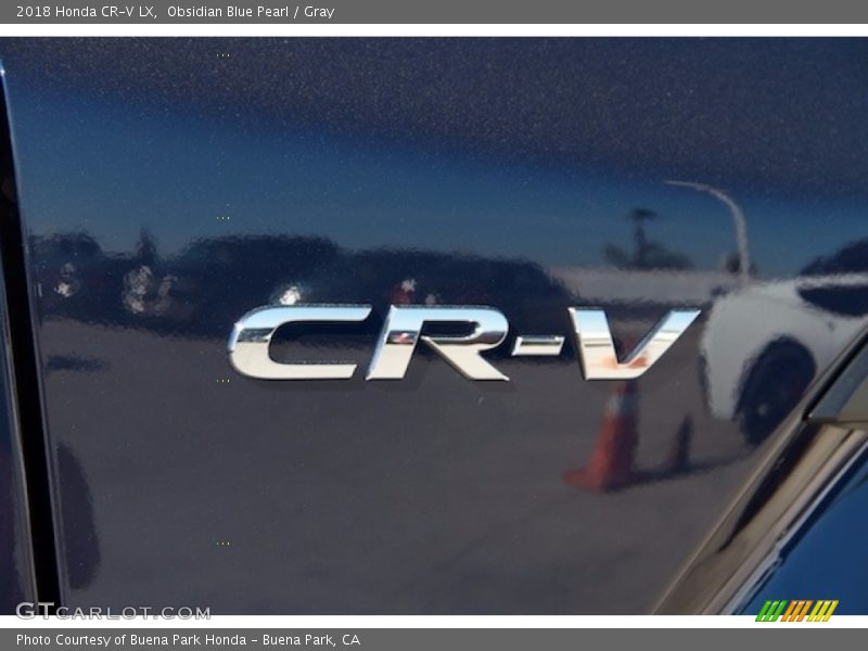 Obsidian Blue Pearl / Gray 2018 Honda CR-V LX