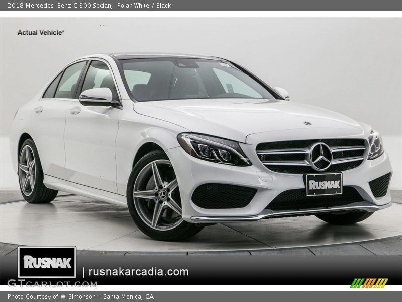 Polar White / Black 2018 Mercedes-Benz C 300 Sedan