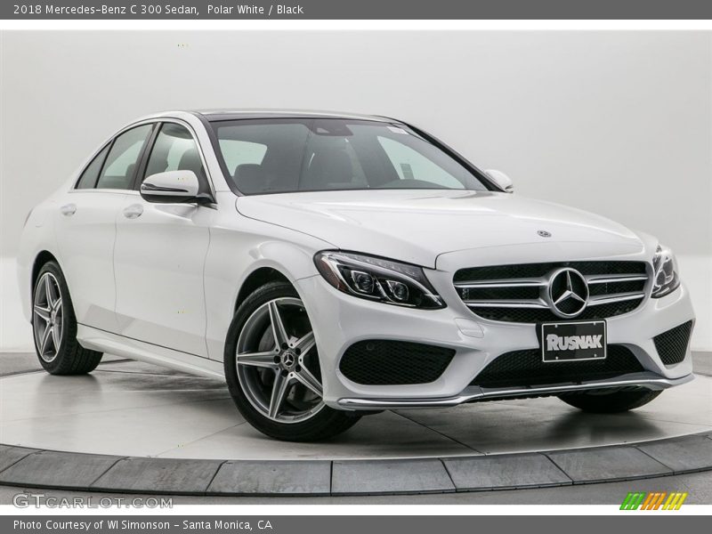 Polar White / Black 2018 Mercedes-Benz C 300 Sedan