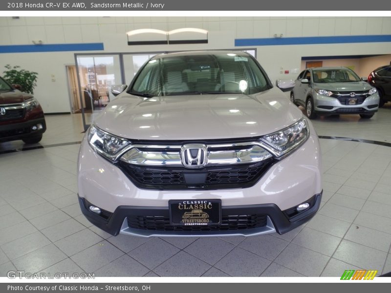 Sandstorm Metallic / Ivory 2018 Honda CR-V EX AWD