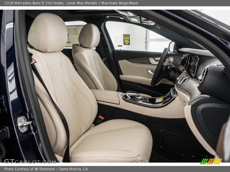 Lunar Blue Metallic / Macchiato Beige/Black 2018 Mercedes-Benz E 300 Sedan