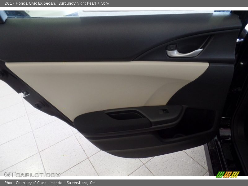 Burgundy Night Pearl / Ivory 2017 Honda Civic EX Sedan