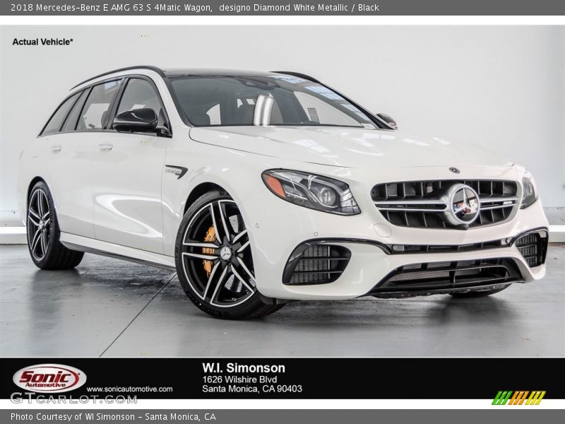 designo Diamond White Metallic / Black 2018 Mercedes-Benz E AMG 63 S 4Matic Wagon