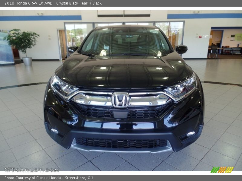 Crystal Black Pearl / Black 2018 Honda CR-V EX AWD