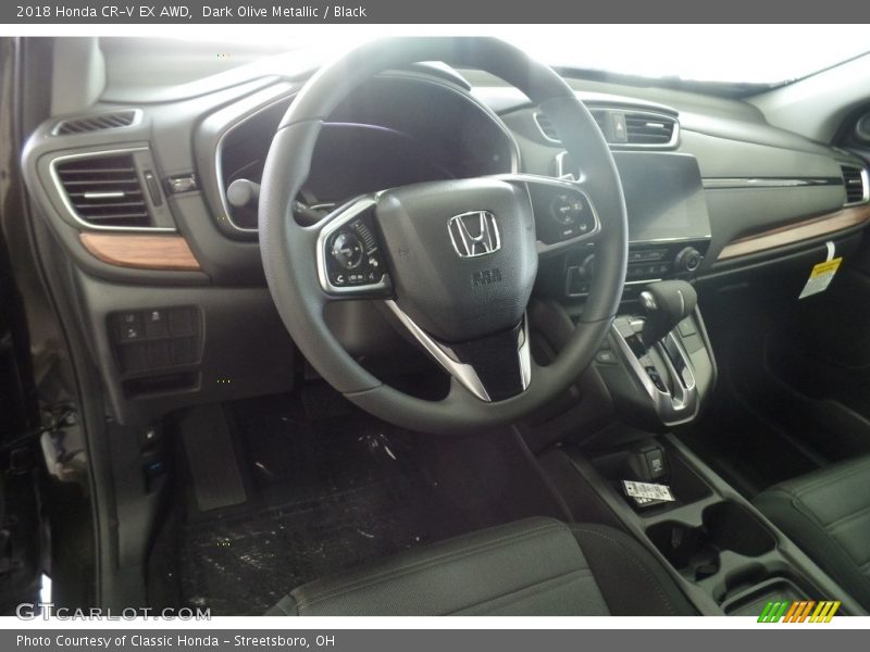 Dark Olive Metallic / Black 2018 Honda CR-V EX AWD