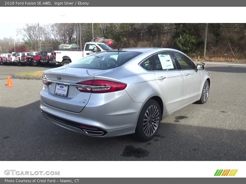 Ingot Silver / Ebony 2018 Ford Fusion SE AWD