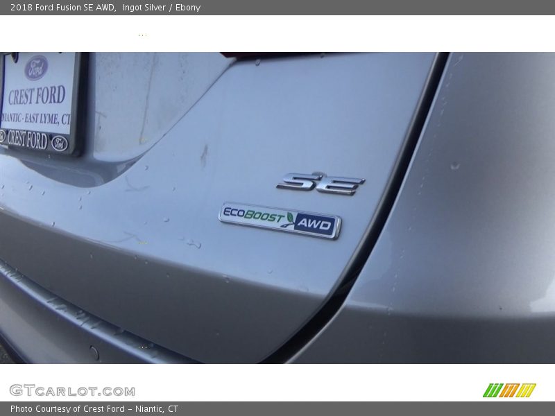 Ingot Silver / Ebony 2018 Ford Fusion SE AWD