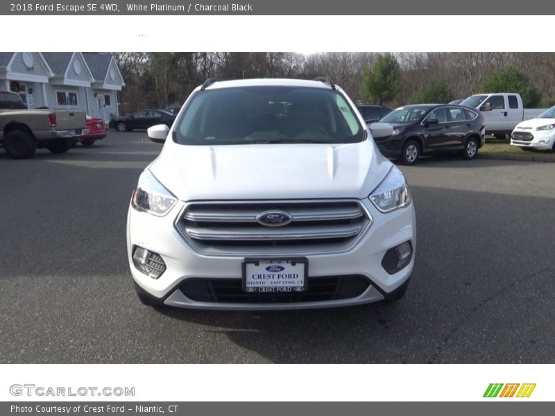 White Platinum / Charcoal Black 2018 Ford Escape SE 4WD
