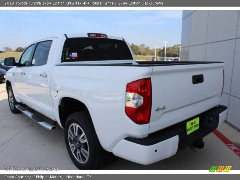 Super White / 1794 Edition Black/Brown 2018 Toyota Tundra 1794 Edition CrewMax 4x4