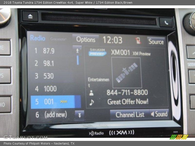 Super White / 1794 Edition Black/Brown 2018 Toyota Tundra 1794 Edition CrewMax 4x4