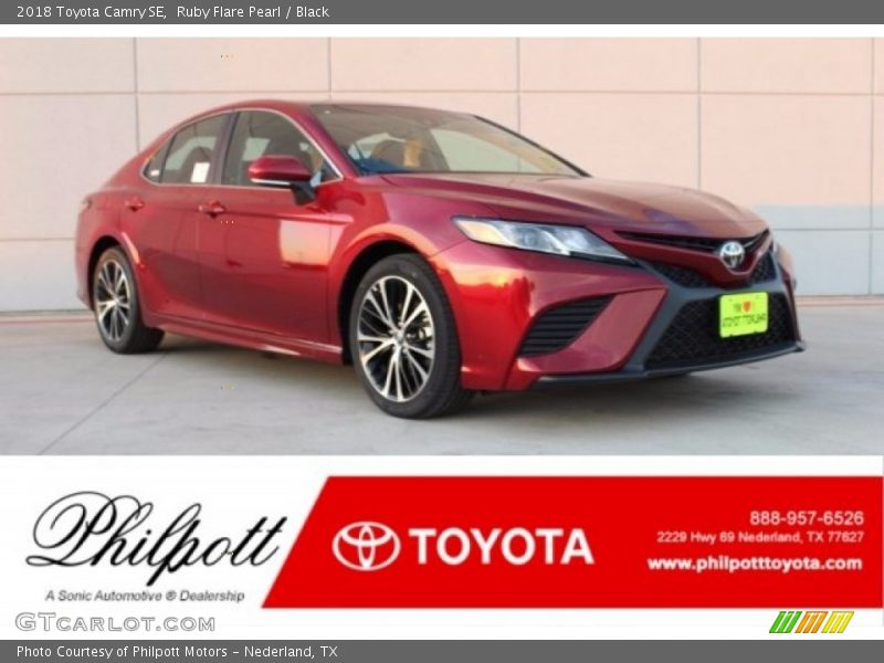 Ruby Flare Pearl / Black 2018 Toyota Camry SE