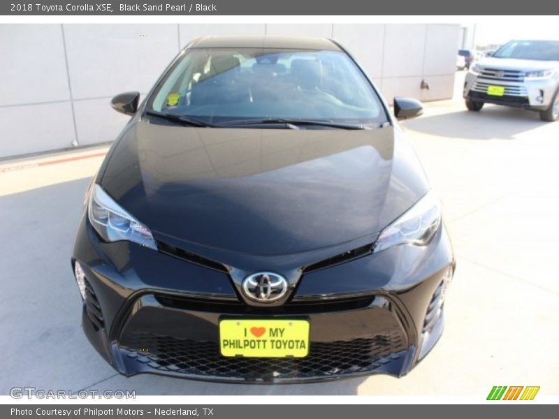 Black Sand Pearl / Black 2018 Toyota Corolla XSE