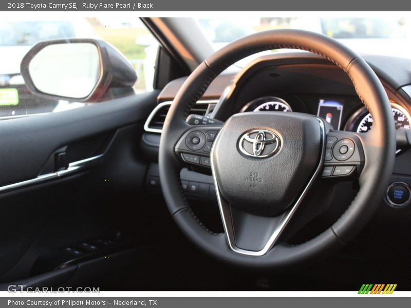 Ruby Flare Pearl / Black 2018 Toyota Camry SE