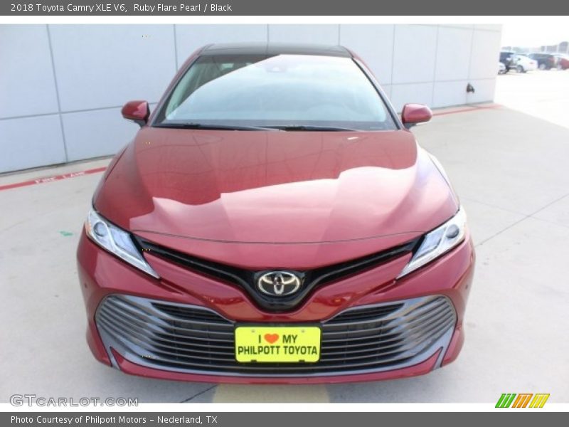 Ruby Flare Pearl / Black 2018 Toyota Camry XLE V6