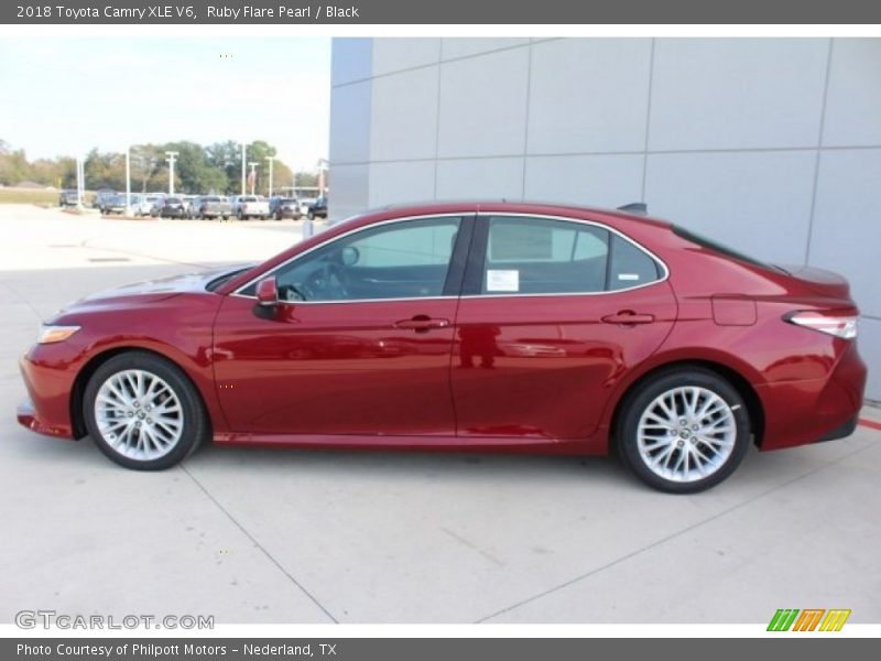 Ruby Flare Pearl / Black 2018 Toyota Camry XLE V6