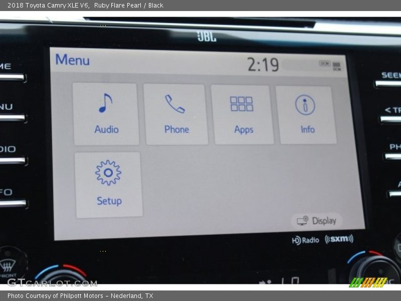 Ruby Flare Pearl / Black 2018 Toyota Camry XLE V6