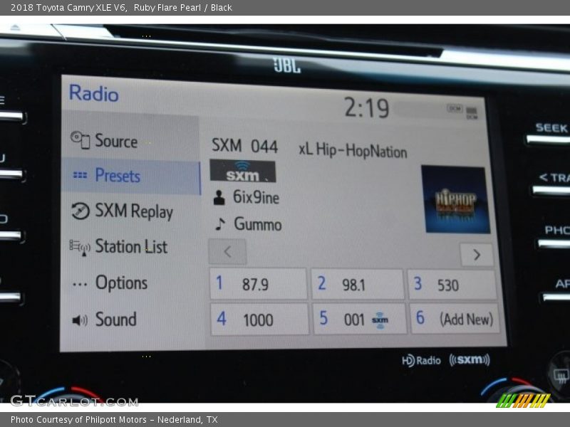 Ruby Flare Pearl / Black 2018 Toyota Camry XLE V6