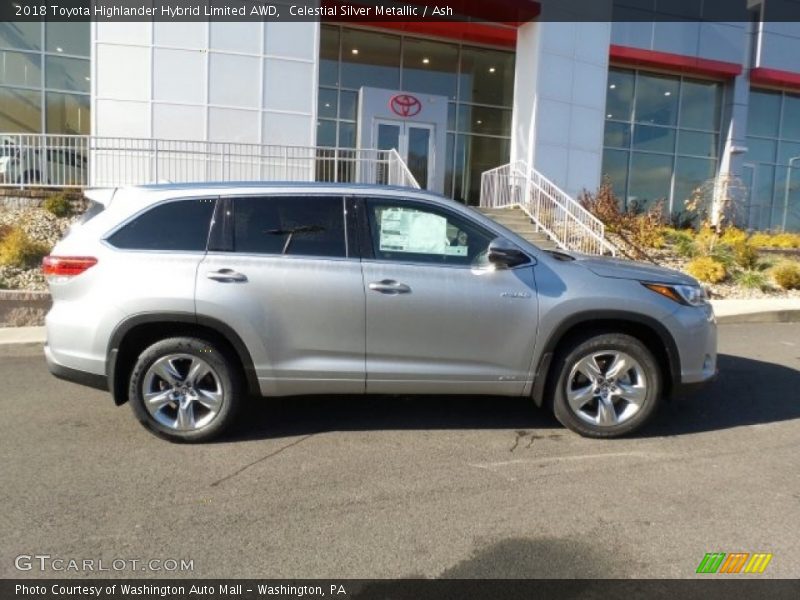 Celestial Silver Metallic / Ash 2018 Toyota Highlander Hybrid Limited AWD